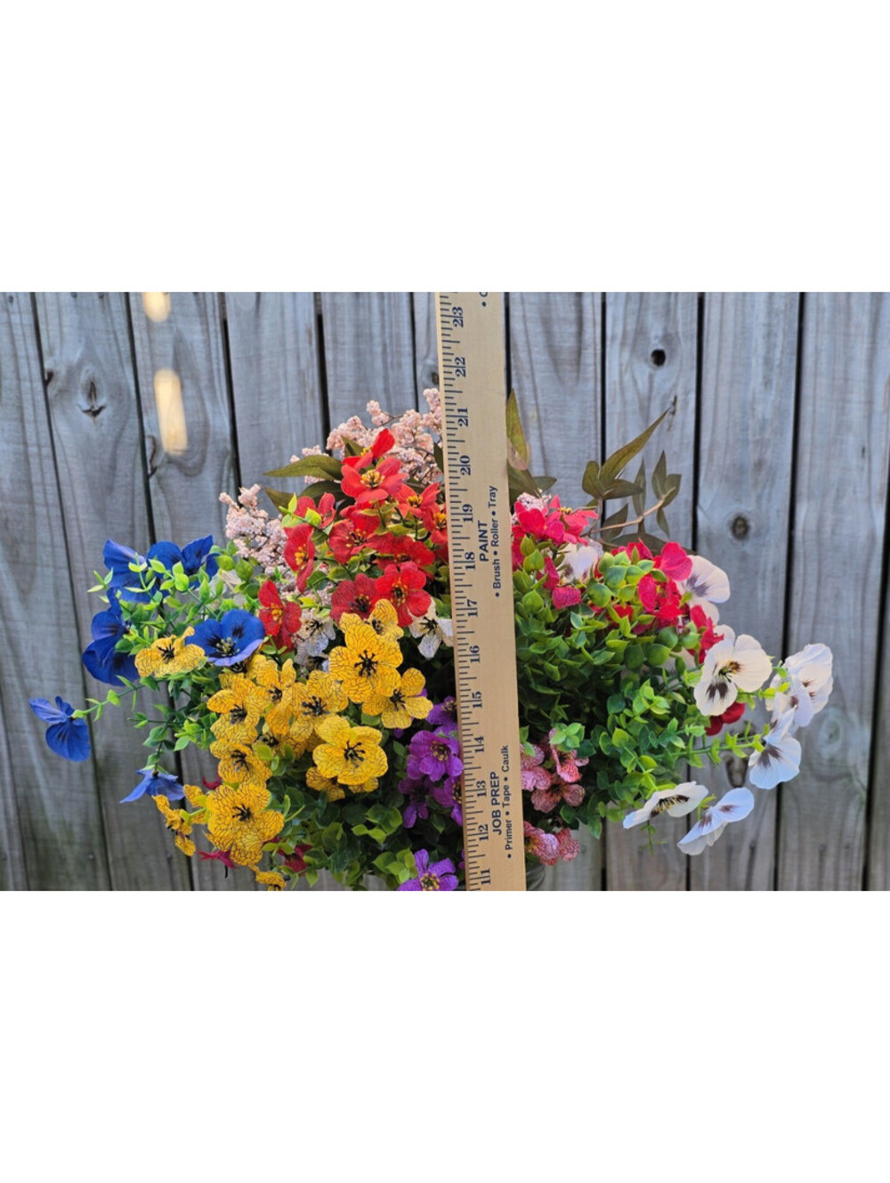 Multicolor Artificial Silk Flower Bouquet 10 inches high and 18 inches wide - Picture 7 of 8